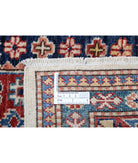 Kazak 4'2'' X 6'6'' Hand-Knotted Wool Rug 4'2'' x 6'6'' (125 X 195) / Ivory / Red