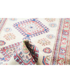 Kazak 2'7'' X 6'2'' Hand-Knotted Wool Rug 2'7'' x 6'2'' (78 X 185) / Ivory / Red