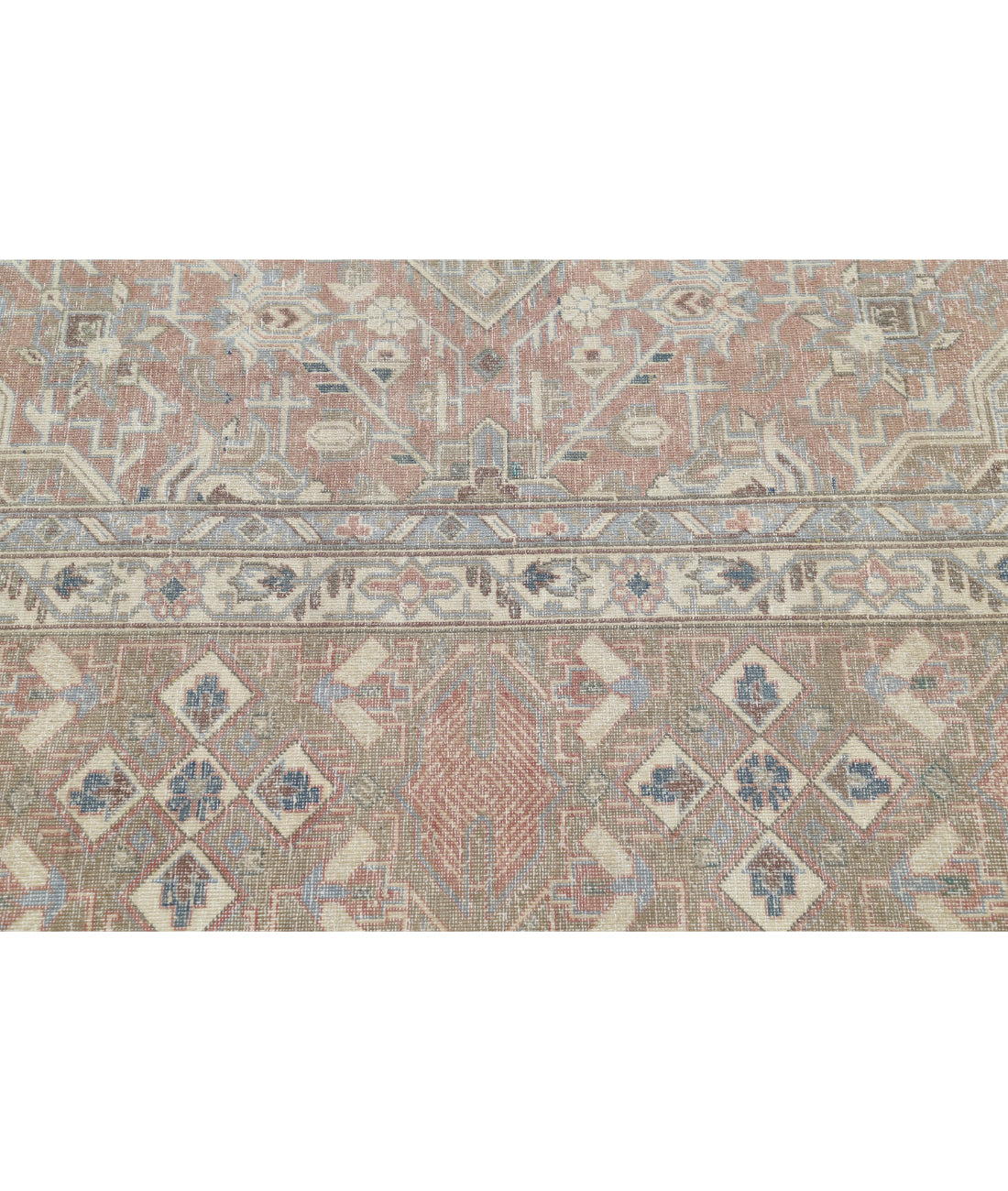 Tabriz 9'4'' X 13'0'' Hand-Knotted Wool Rug 9'4'' x 13'0'' (280 X 390) / Pink / Grey