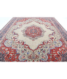 Tabriz 11'7'' X 14'5'' Hand-Knotted Wool Rug 11'7'' x 14'5'' (348 X 433) / Ivory / Blue
