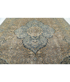 Tabriz 10'7'' X 15'3'' Hand-Knotted Wool Rug 10'7'' x 15'3'' (318 X 458) / Taupe / Blue