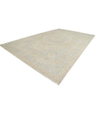 Tabriz 12'4'' X 19'5'' Hand-Knotted Wool Rug 12'4'' x 19'5'' (370 X 583) / Taupe / Blue