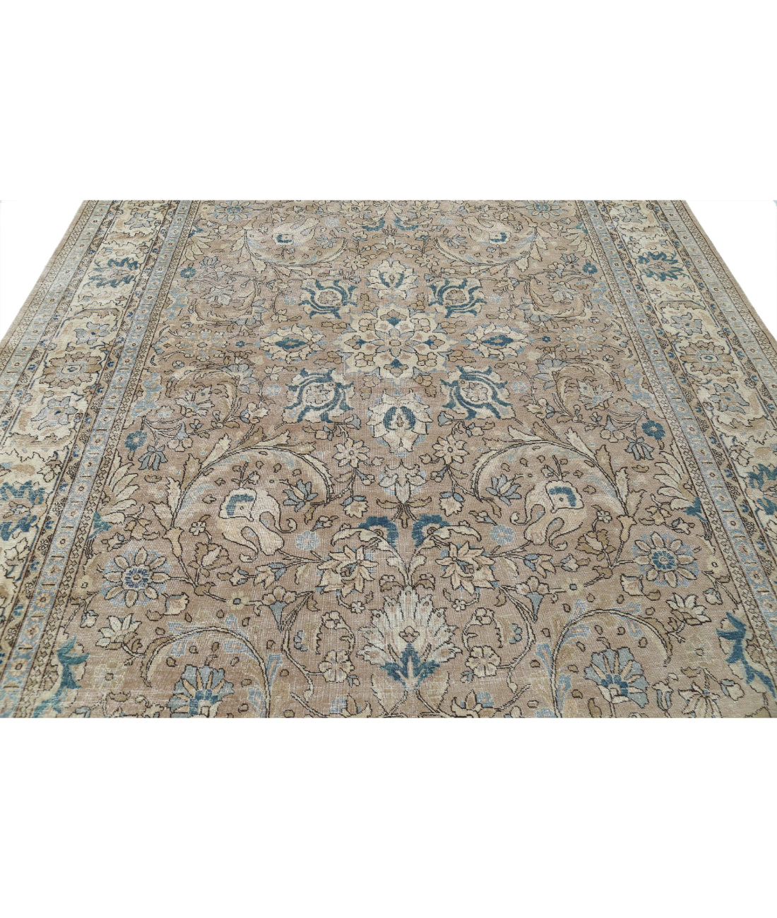Tabriz 8'3'' X 11'3'' Hand-Knotted Wool Rug 8'3'' x 11'3'' (248 X 338) / Taupe / Ivory