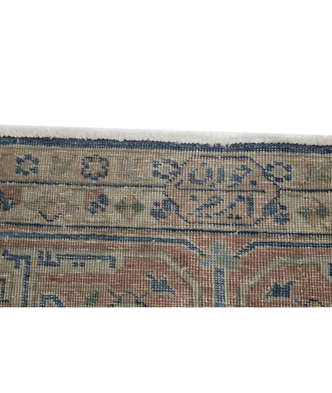 Tabriz 9'5'' X 12'6'' Hand-Knotted Wool Rug 9'5'' x 12'6'' (283 X 375) / Blue / Pink
