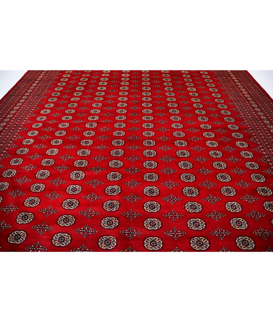 Bokhara 12' 3" X 17' 8" Hand-Knotted Wool Rug 12' 3" X 17' 8" (373 X 538) / Red / Ivory
