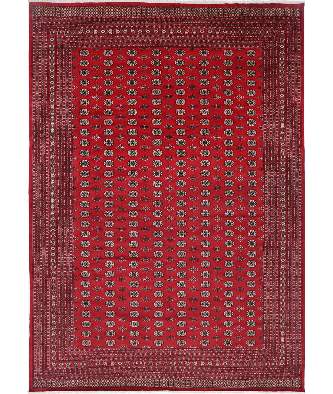 Bokhara 12' 3" X 17' 8" Hand-Knotted Wool Rug 12' 3" X 17' 8" (373 X 538) / Red / Ivory