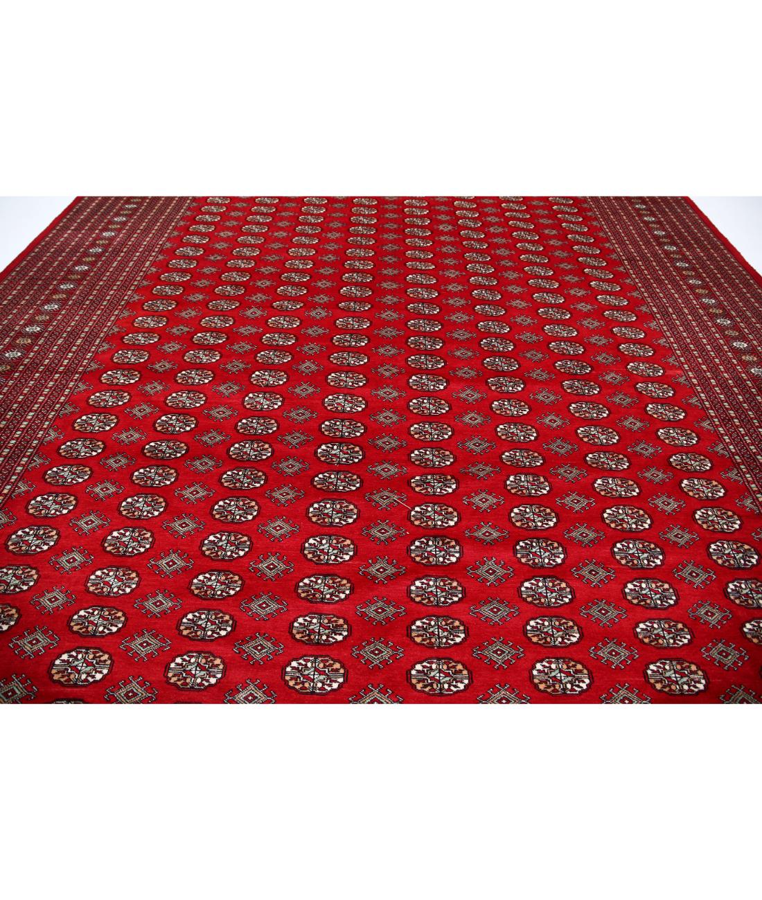 Bokhara 12' 1" X 17' 10" Hand-Knotted Wool Rug 12' 1" X 17' 10" (368 X 544) / Red / Black
