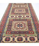 Kazak 4' 10" X 19' 4" Hand-Knotted Wool Rug 4' 10" X 19' 4" (147 X 589) / Red / Ivory