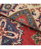 Kazak 3' 0" X 4' 11" Hand-Knotted Wool Rug 3' 0" X 4' 11" (91 X 150) / Red / Ivory