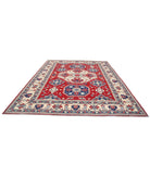 Kazak 9' 8" X 12' 5" Hand-Knotted Wool Rug 9' 8" X 12' 5" (295 X 378) / Red / Ivory