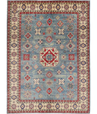 Kazak 10' 0" X 13' 10" Hand-Knotted Wool Rug 10' 0" X 13' 10" (305 X 422) / Blue / Ivory