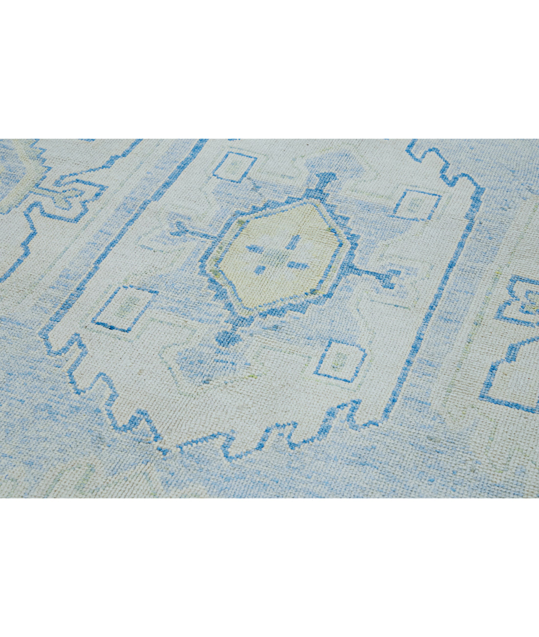 Oushak 9' 2" X 13' 0" Hand-Knotted Wool Rug 9' 2" X 13' 0" (279 X 396) / Blue / Ivory