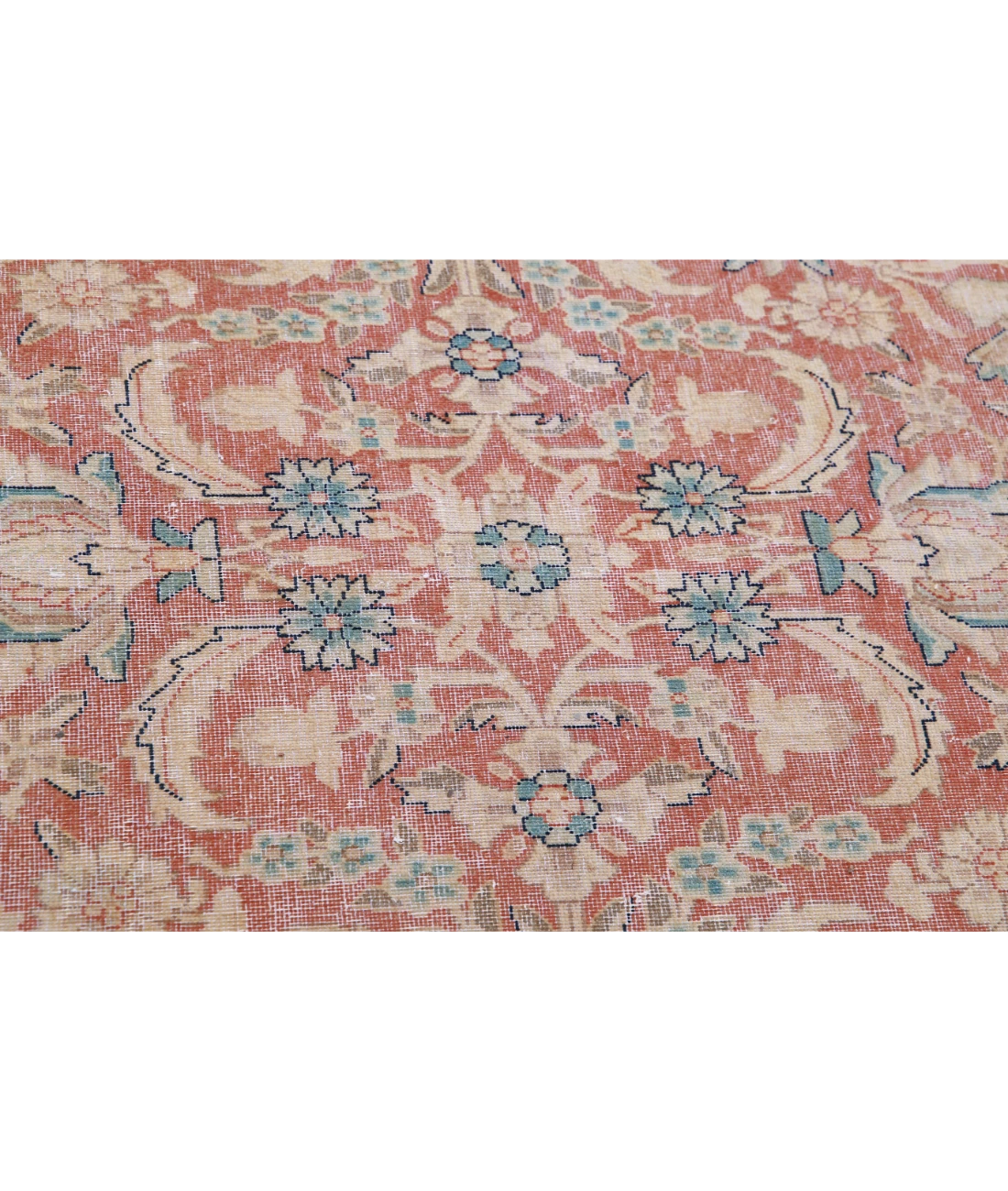 Hand Knotted Vintage Wool Rug 9' 6" X 12' 11" 9' 6" X 12' 11" (290 X 394) / Red / Brown