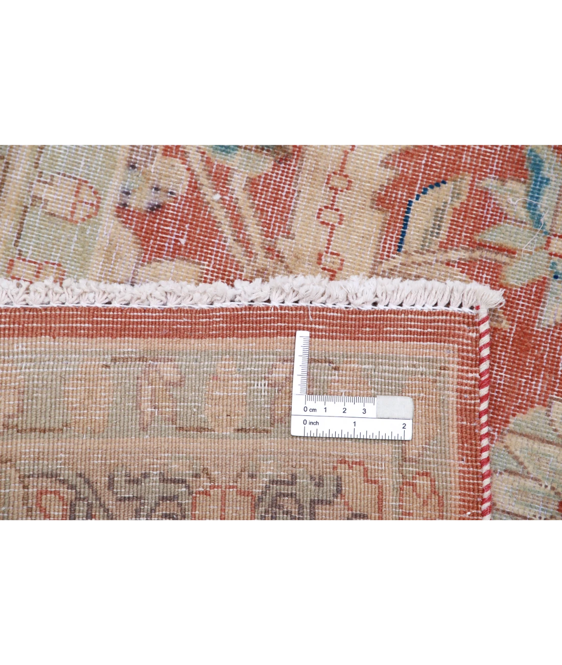 Hand Knotted Vintage Wool Rug 9' 6" X 12' 11" 9' 6" X 12' 11" (290 X 394) / Red / Brown