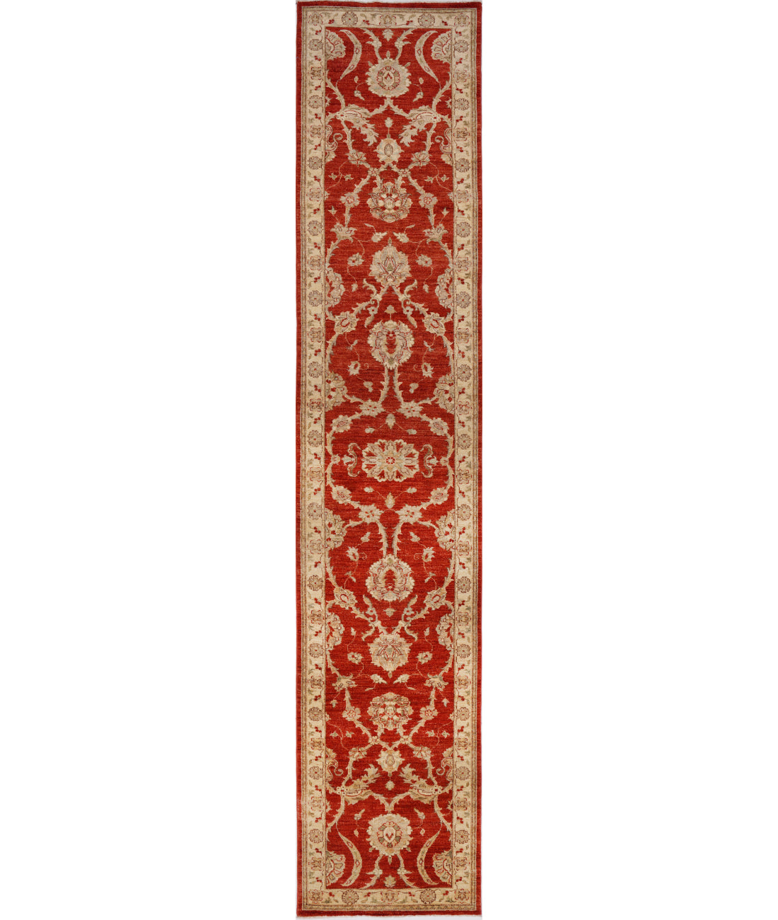 Ziegler 2' 7" X 15' 2" Hand-Knotted Wool Rug 2' 7" X 15' 2" (79 X 462) / Red / Ivory