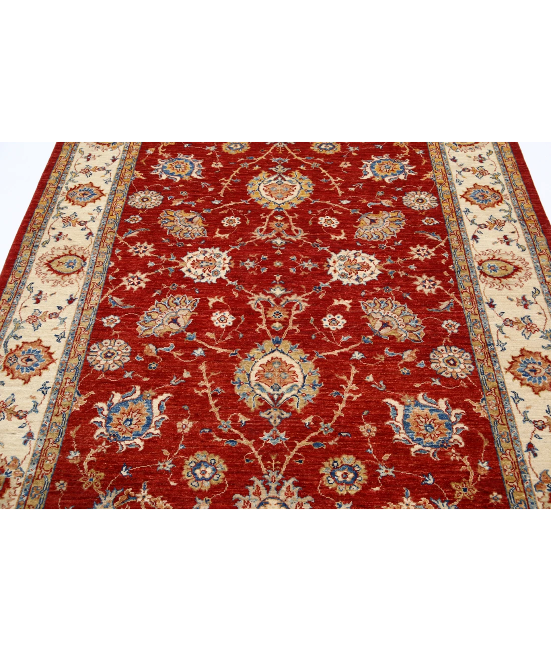 Ziegler 5'7'' X 8'0'' Hand-Knotted Wool Rug 5'7'' x 8'0'' (168 X 240) / Red / Ivory