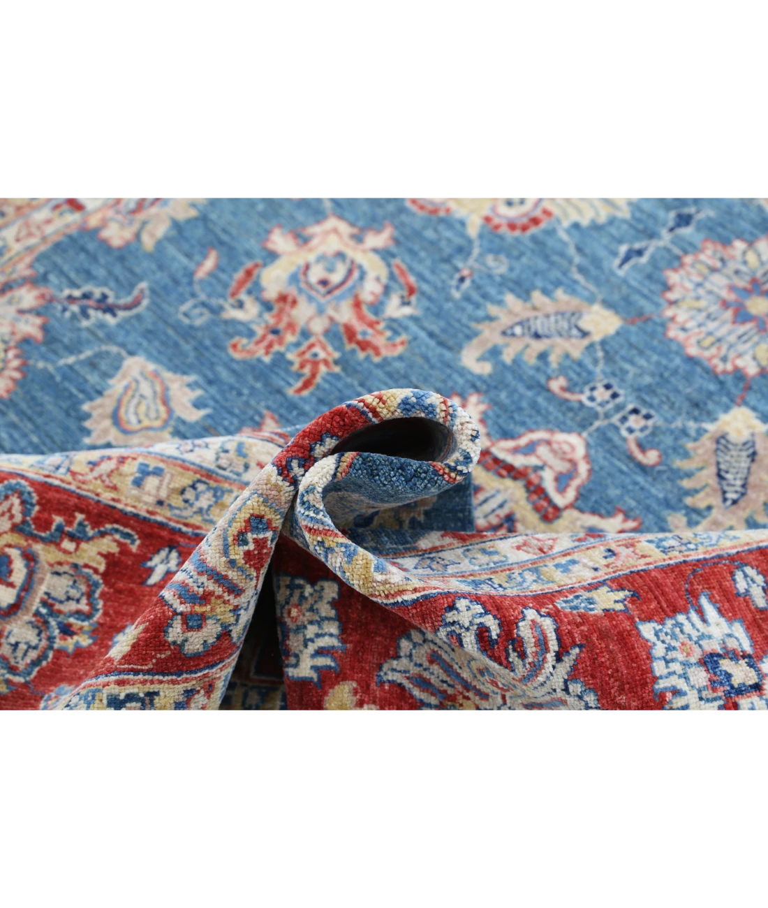 Ziegler 5'4'' X 7'9'' Hand-Knotted Wool Rug 5'4'' x 7'9'' (160 X 233) / Blue / Red