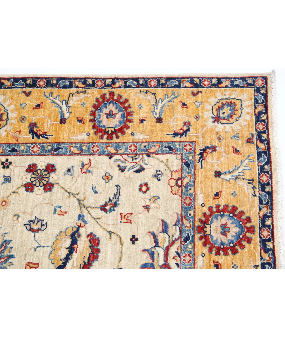 Ziegler 5'8'' X 7'10'' Hand-Knotted Wool Rug 5'8'' x 7'10'' (170 X 235) / Ivory / Gold