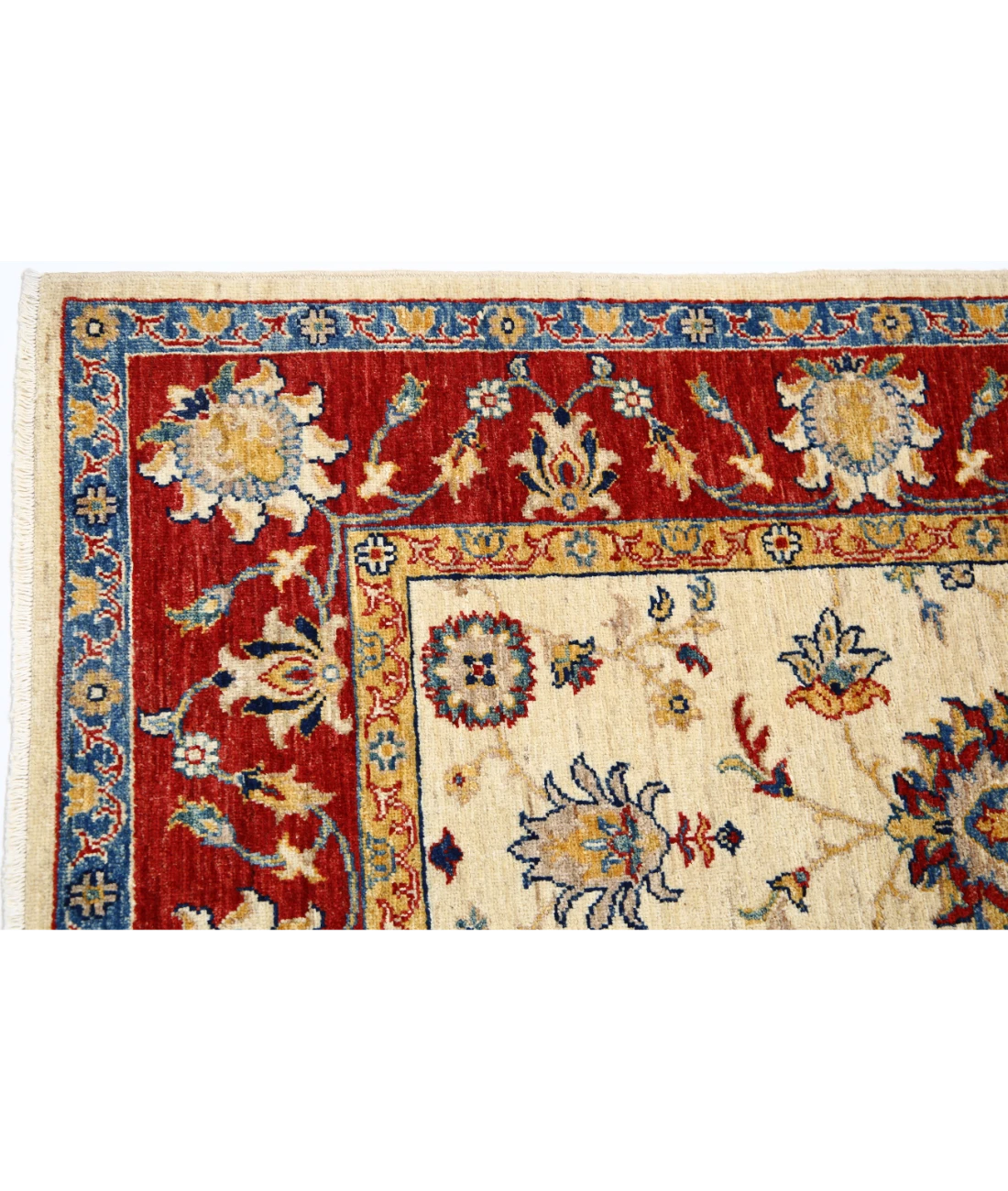 Ziegler 5'9'' X 7'9'' Hand-Knotted Wool Rug 5'9'' x 7'9'' (173 X 233) / Ivory / Red