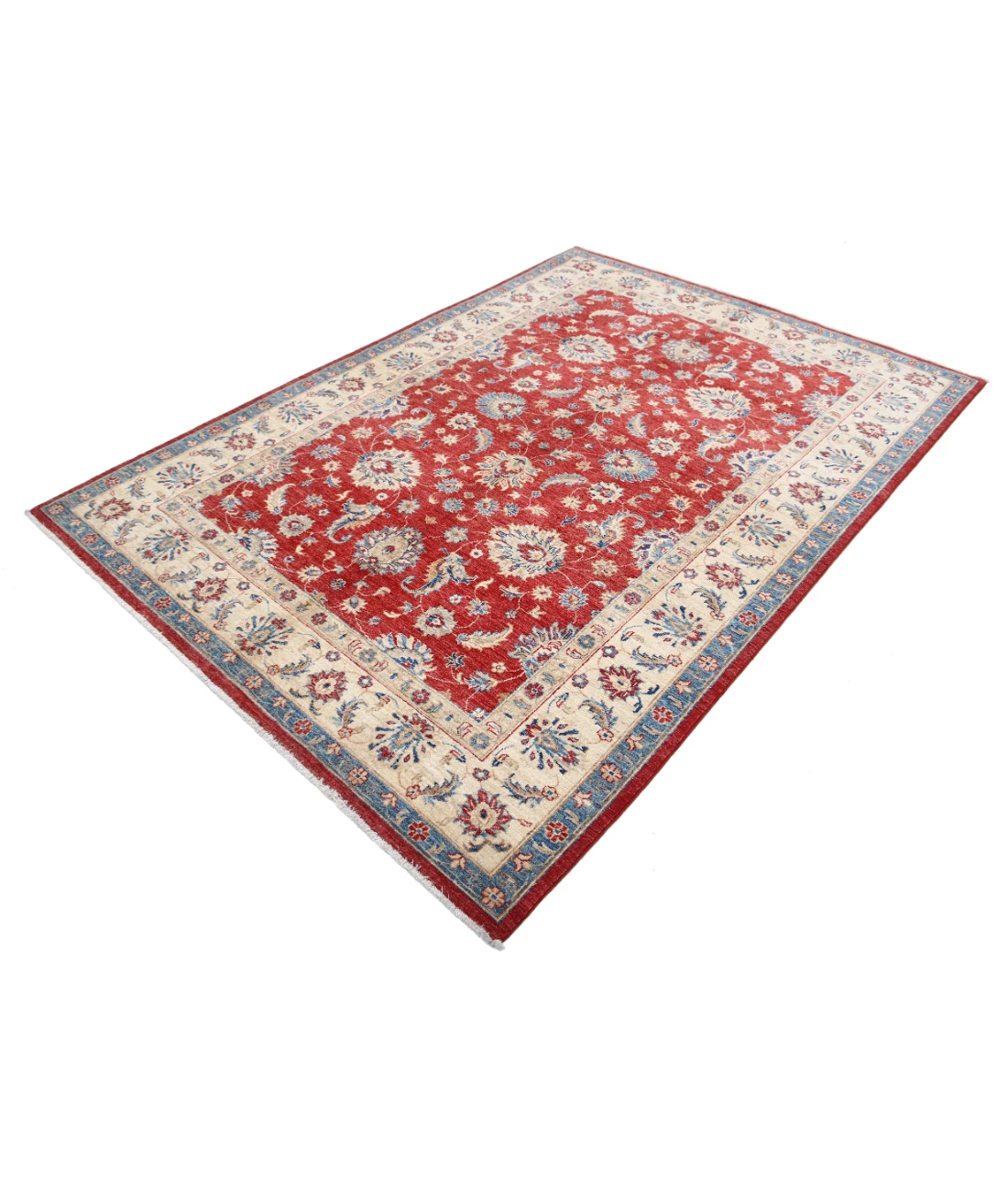 Ziegler 5'8'' X 8'0'' Hand-Knotted Wool Rug 5'8'' x 8'0'' (170 X 240) / Red / Ivory