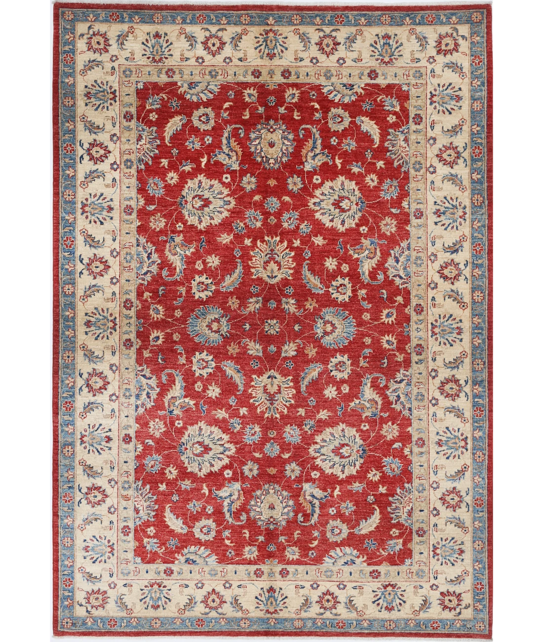 Ziegler 5'8'' X 8'0'' Hand-Knotted Wool Rug 5'8'' x 8'0'' (170 X 240) / Red / Ivory