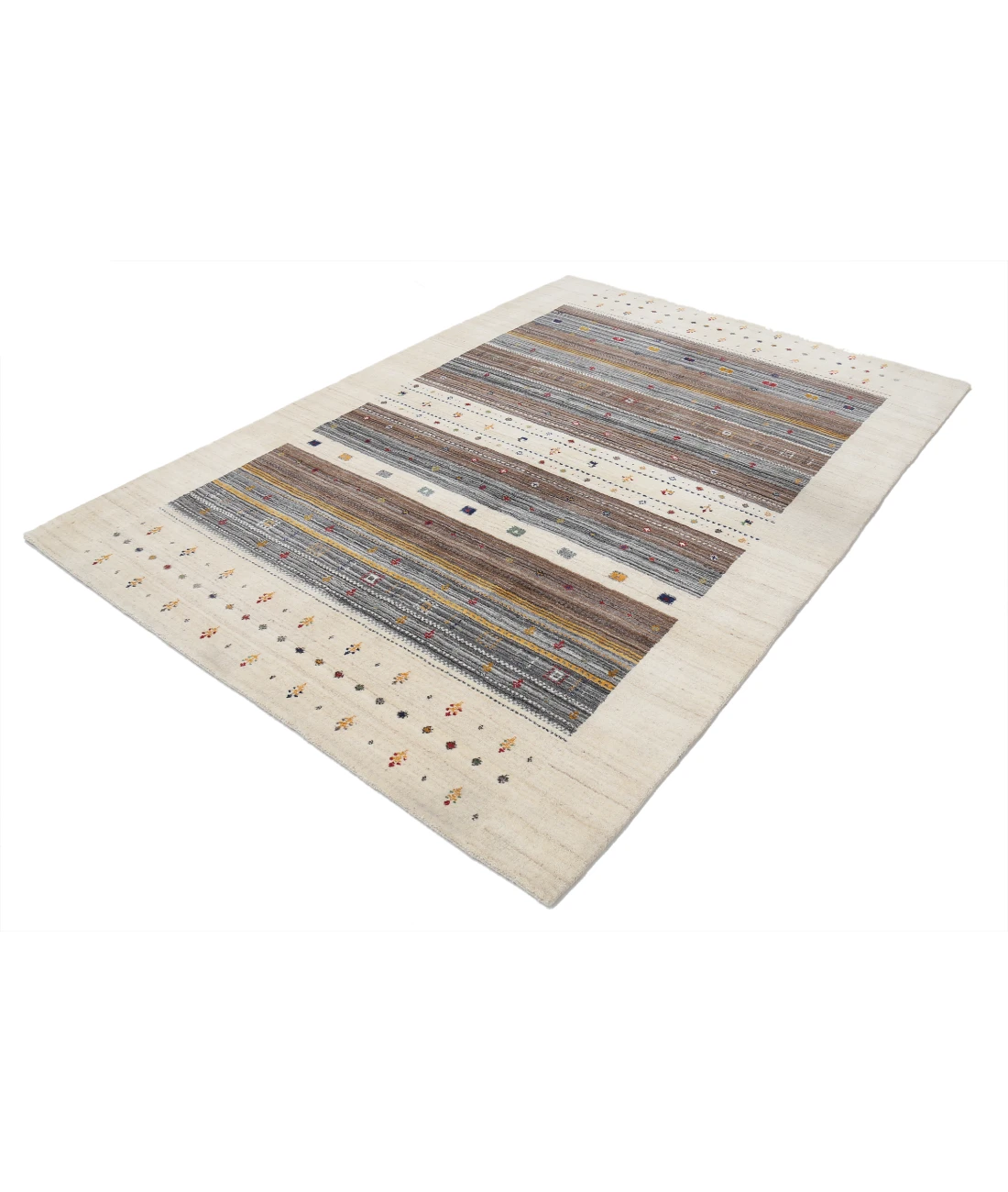 Hand Made Lori Wool Rug 5' 8" X 7' 10" 5' 8" X 7' 10" (173 X 239) / Ivory / Ivory