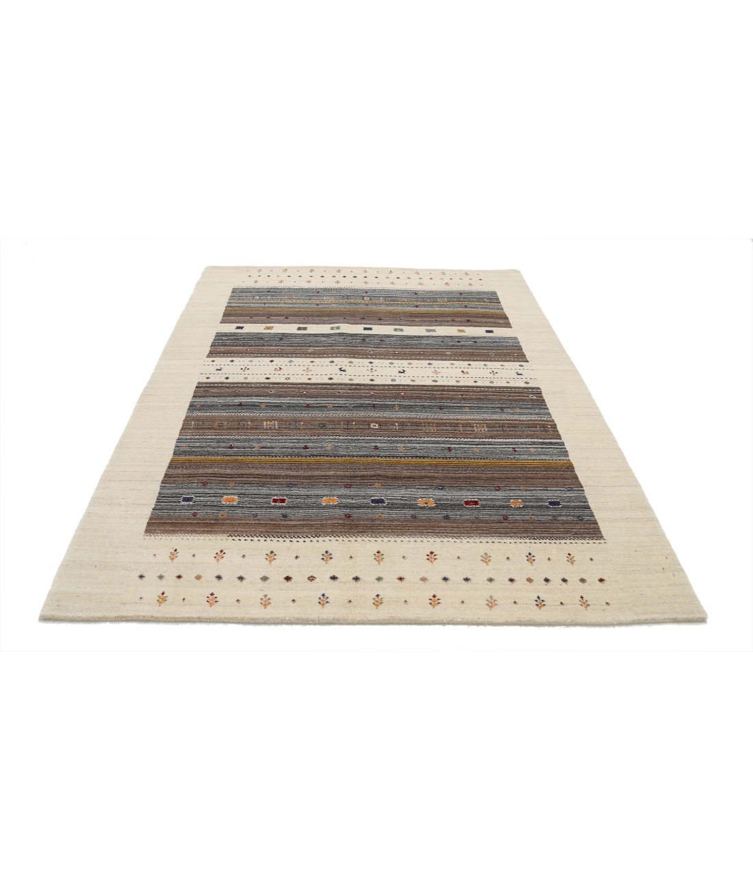 Hand Made Lori Wool Rug 5' 8" X 7' 10" 5' 8" X 7' 10" (173 X 239) / Ivory / Ivory