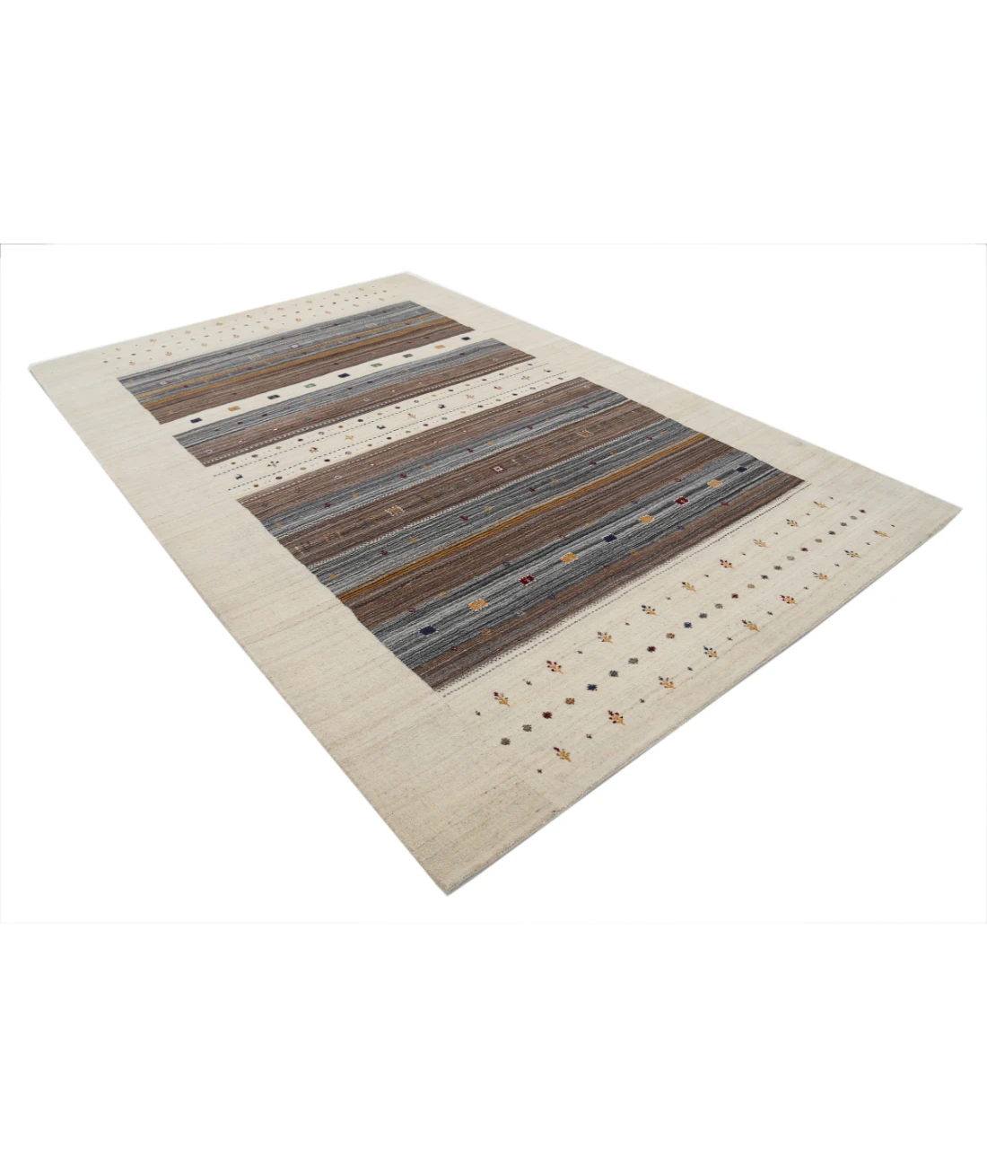 Hand Made Lori Wool Rug 6' 8" X 9' 10" 6' 8" X 9' 10" (203 X 300) / Ivory / Ivory