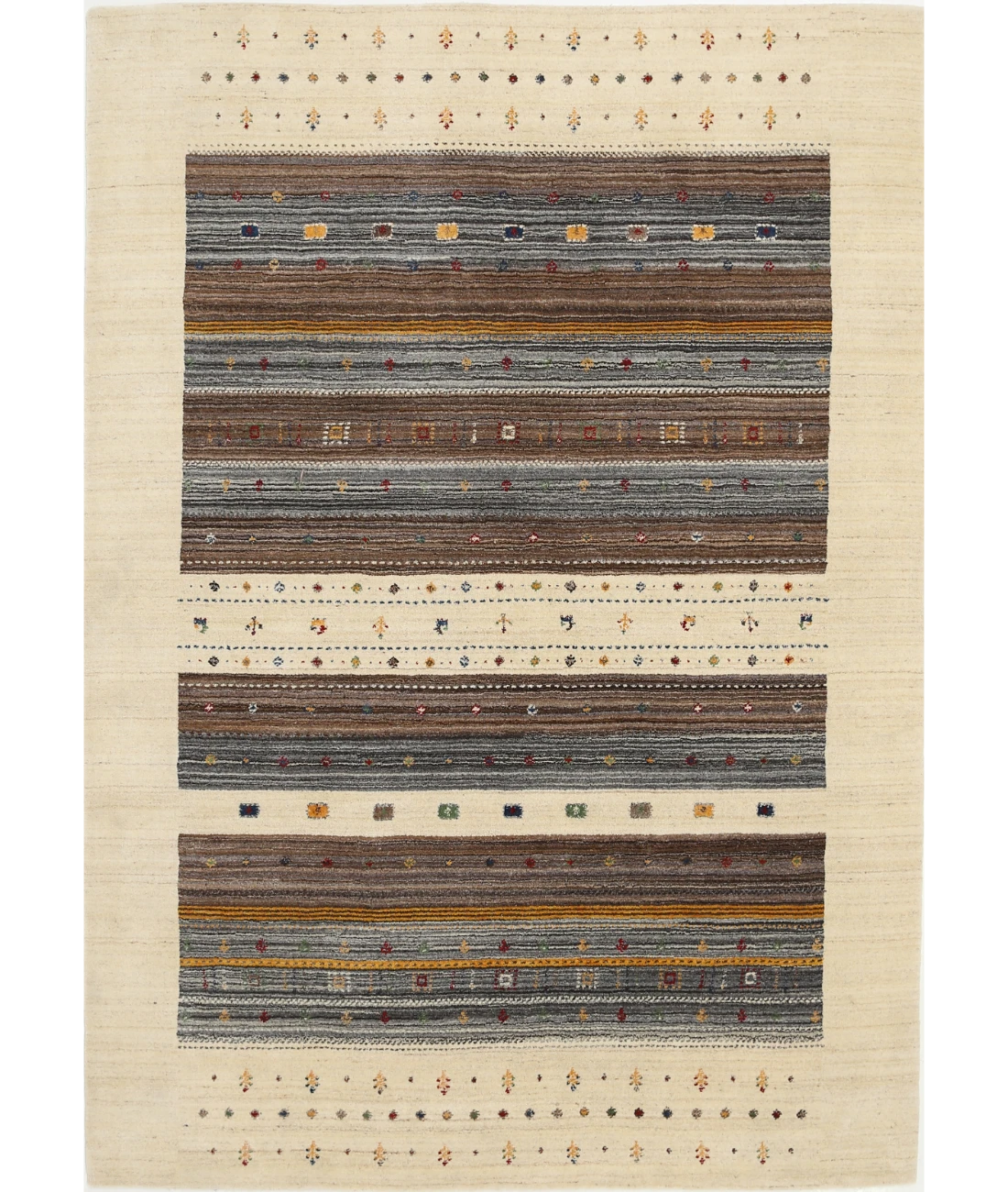 Hand Made Lori Wool Rug 5' 7" X 7' 11" 5' 7" X 7' 11" (170 X 241) / Ivory / Ivory