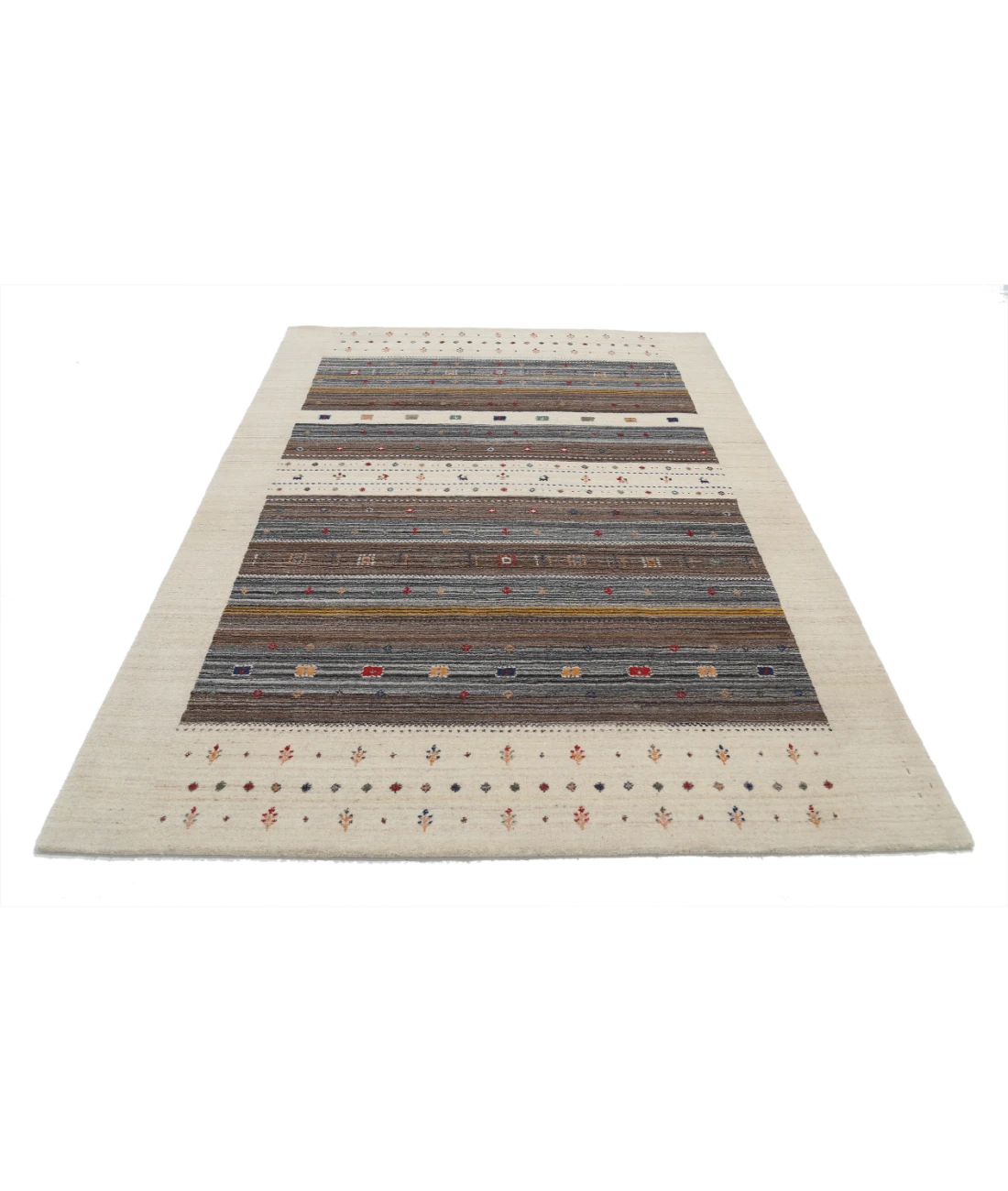 Hand Made Lori Wool Rug 5' 9" X 7' 11" 5' 9" X 7' 11" (175 X 241) / Ivory / Ivory