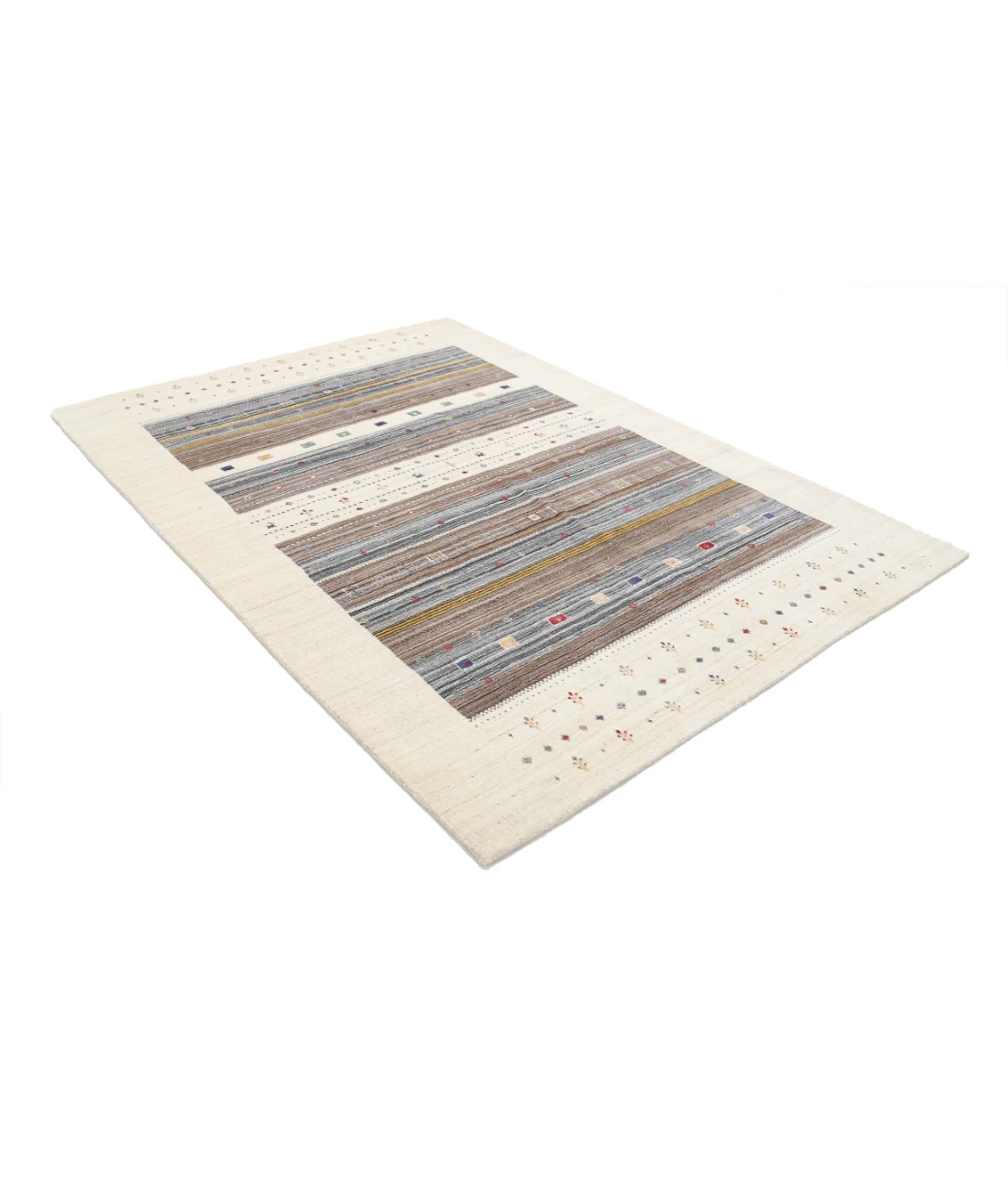 Hand Made Lori Wool Rug 5' 7" X 7' 10" 5' 7" X 7' 10" (170 X 239) / Ivory / Ivory