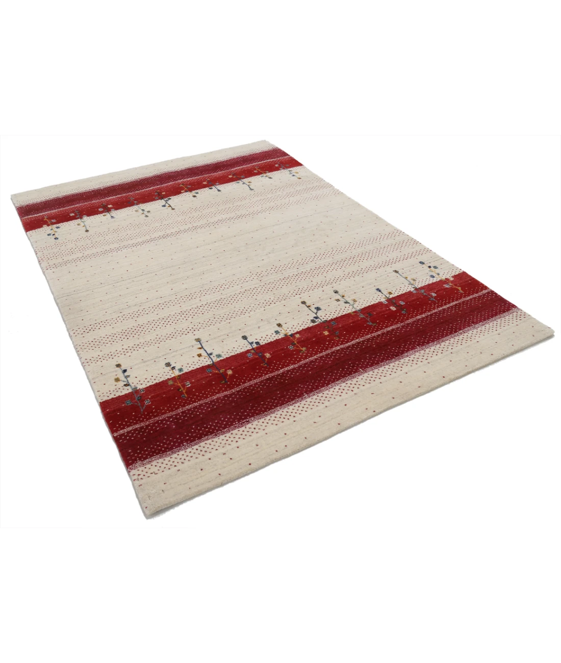 Hand Made Lori Wool Rug 5' 3" X 7' 6" 5' 3" X 7' 6" (160 X 229) / Ivory / Ivory