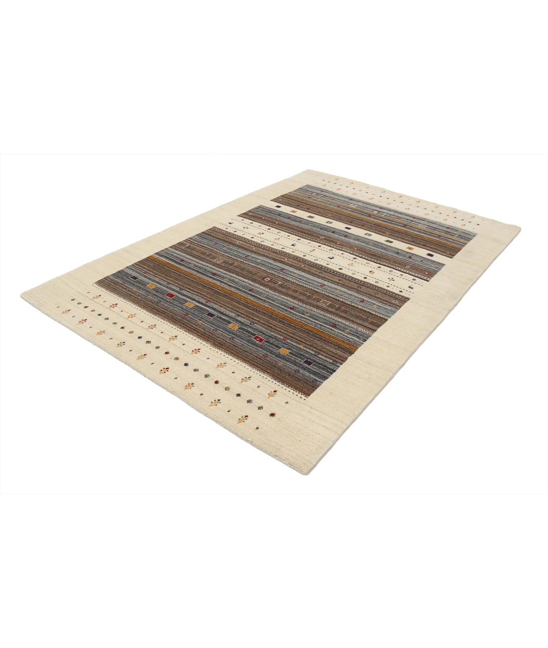 Hand Made Lori Wool Rug 5' 8" X 7' 10" 5' 8" X 7' 10" (173 X 239) / Ivory / Ivory