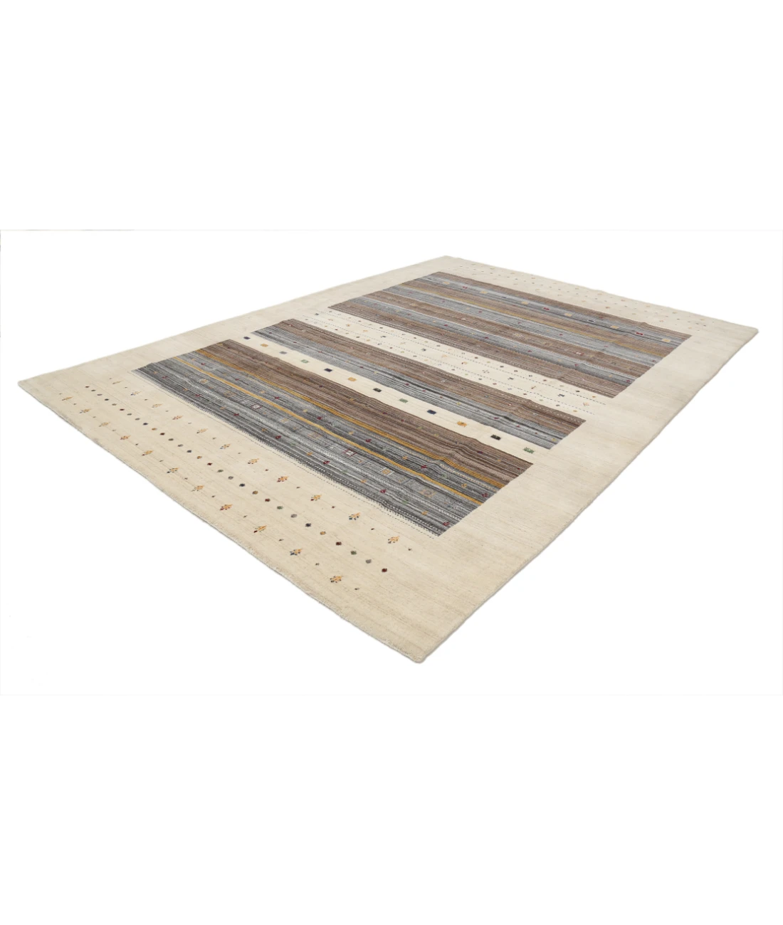 Hand Made Lori Wool Rug 8' 3" X 11' 5" 8' 3" X 11' 5" (251 X 348) / Ivory / Ivory