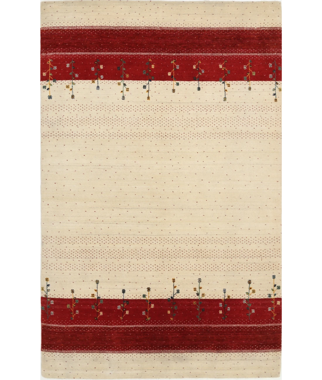 Hand Made Lori Wool Rug 5' 1" X 8' 0" 5' 1" X 8' 0" (155 X 244) / Ivory / Ivory