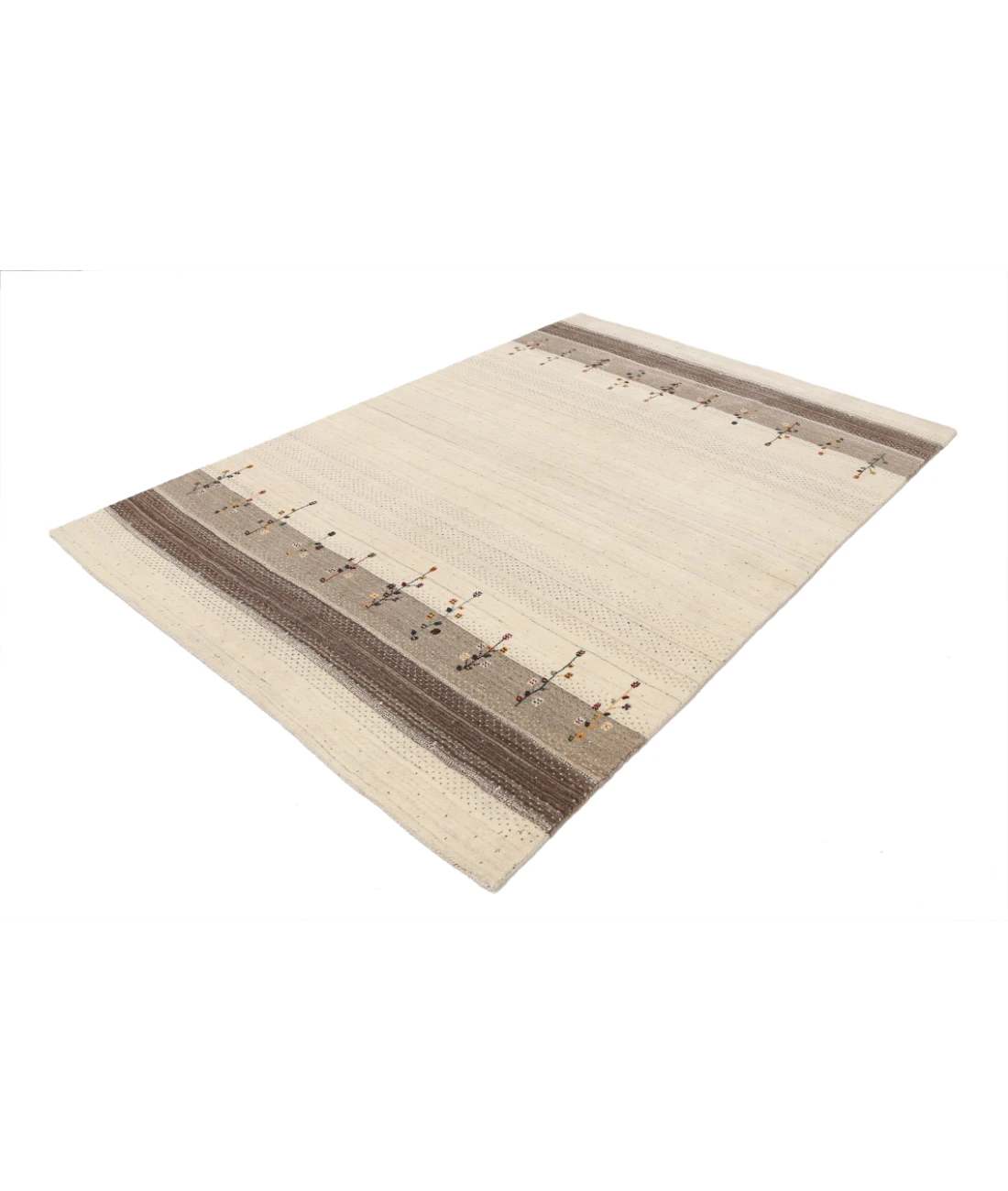 Hand Made Lori Wool Rug 5' 7" X 8' 0" 5' 7" X 8' 0" (170 X 244) / Ivory / Ivory