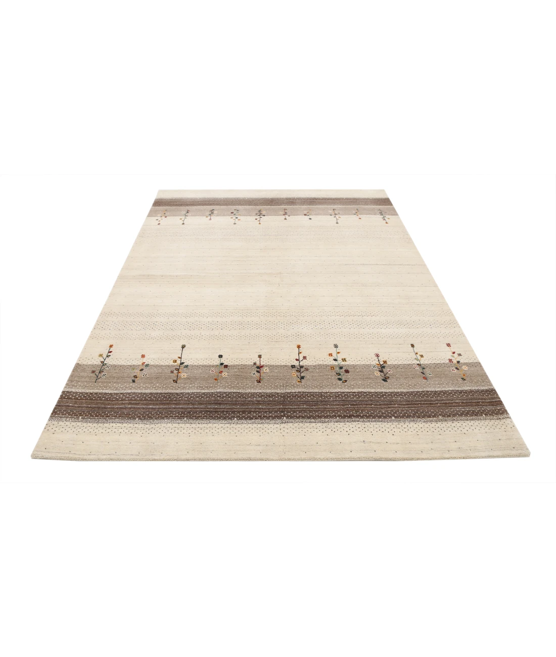 Hand Made Lori Wool Rug 5' 7" X 8' 0" 5' 7" X 8' 0" (170 X 244) / Ivory / Ivory