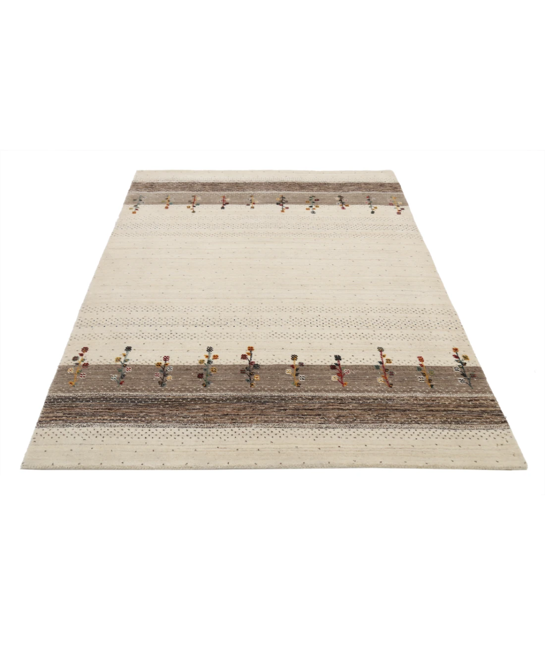 Hand Made Lori Wool Rug 4' 9" X 6' 5" 4' 9" X 6' 5" (145 X 196) / Ivory / Ivory
