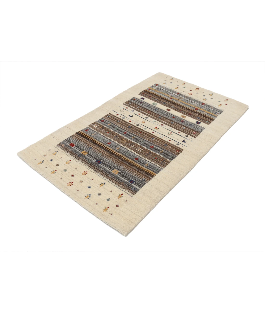 Hand Made Lori Wool Rug 3' 1" X 5' 2" 3' 1" X 5' 2" (94 X 158) / Ivory / Ivory