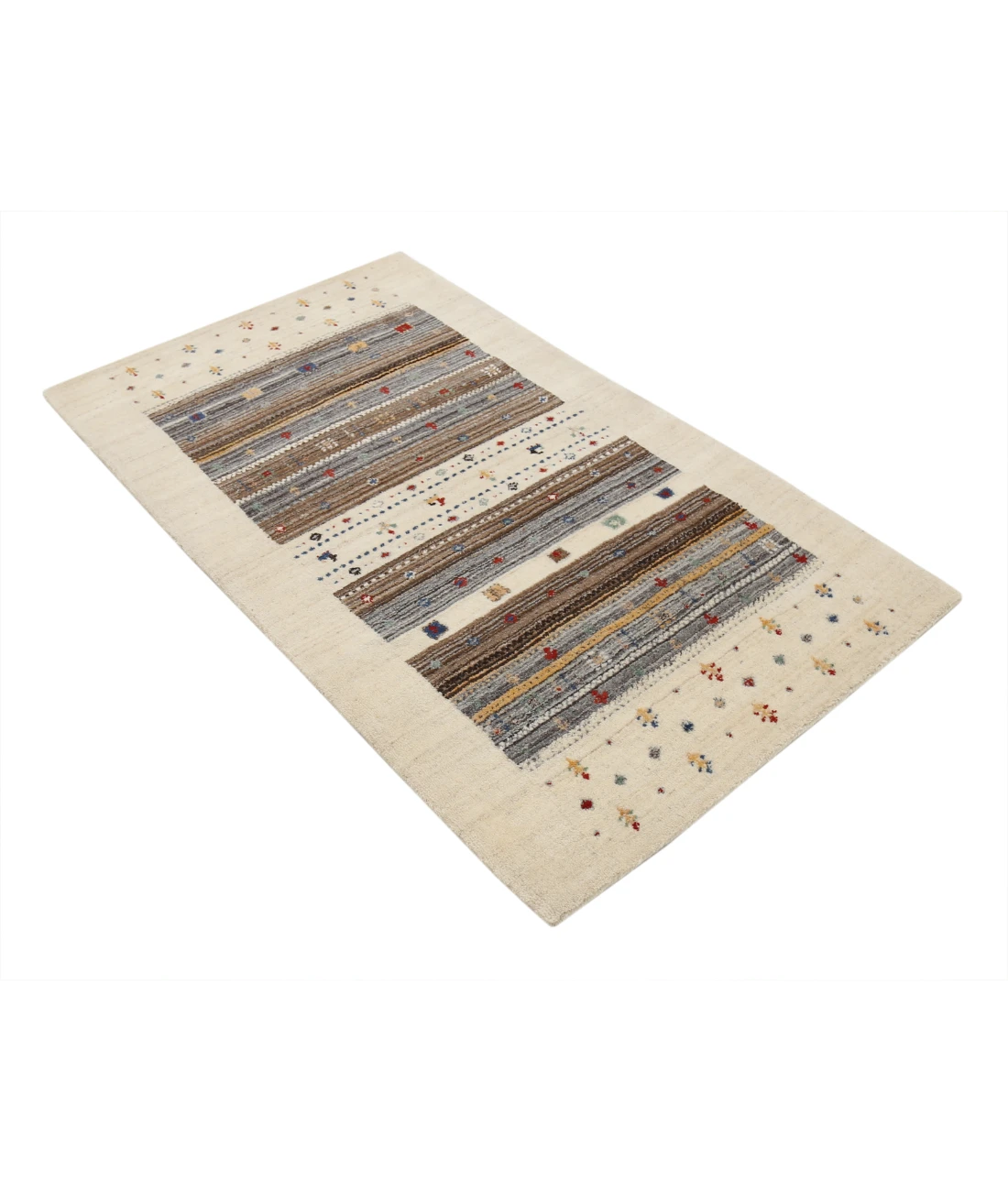 Hand Made Lori Wool Rug 3' 1" X 5' 2" 3' 1" X 5' 2" (94 X 158) / Ivory / Ivory