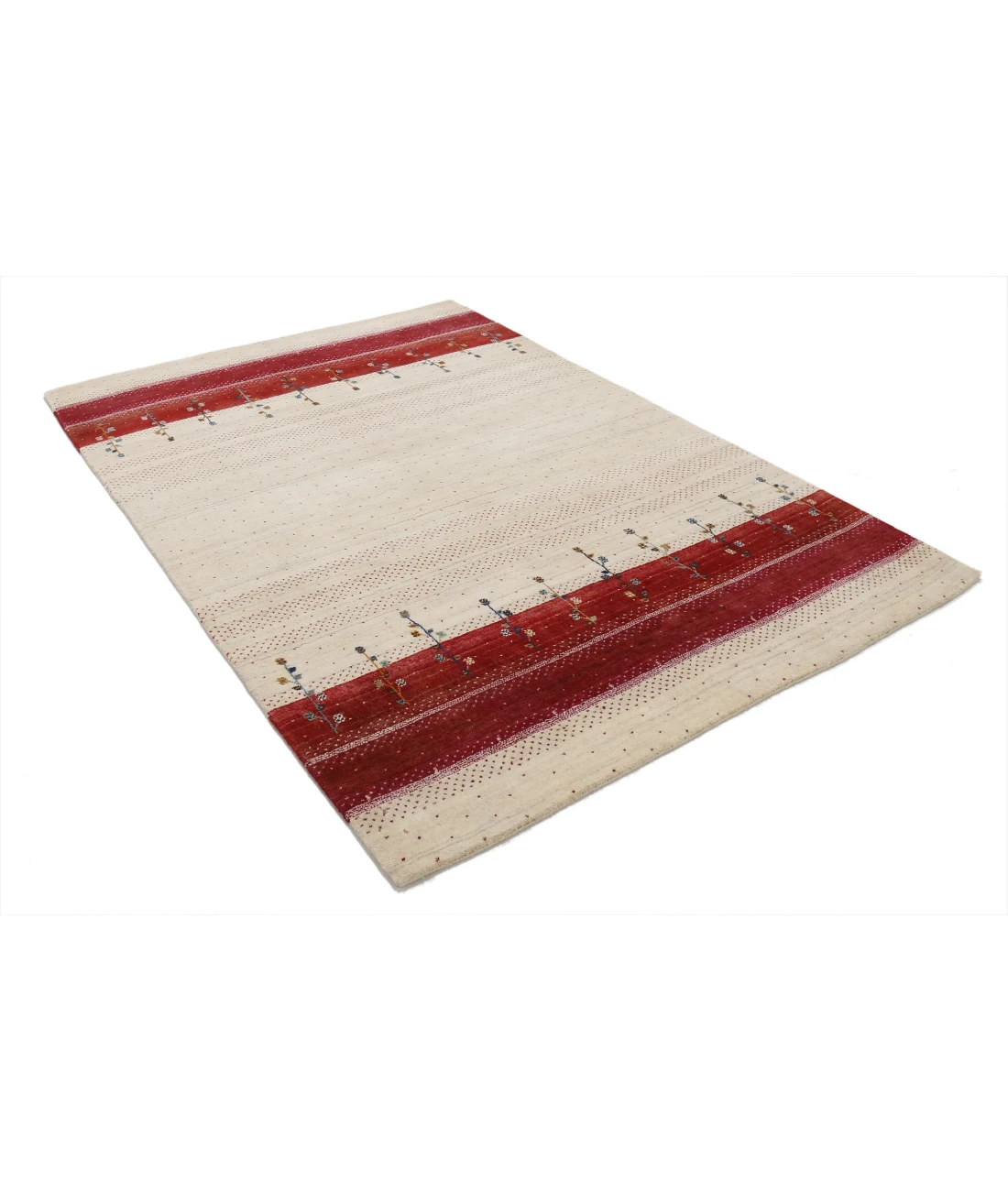 Hand Made Lori Wool Rug 5' 3" X 7' 7" 5' 3" X 7' 7" (160 X 231) / Ivory / Ivory
