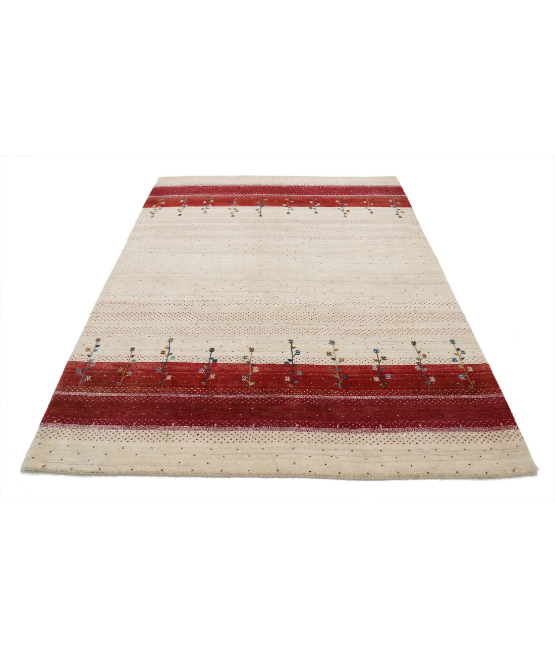 Hand Made Lori Wool Rug 5' 3" X 7' 7" 5' 3" X 7' 7" (160 X 231) / Ivory / Ivory