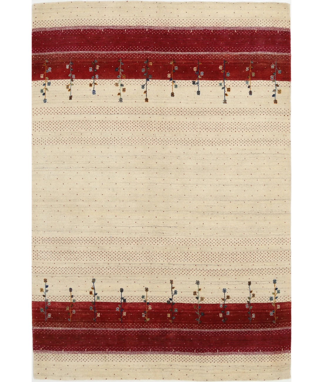 Hand Made Lori Wool Rug 5' 3" X 7' 7" 5' 3" X 7' 7" (160 X 231) / Ivory / Ivory