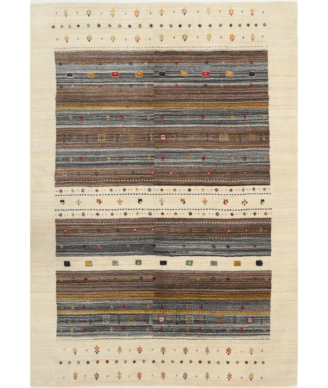 Hand Made Lori Wool Rug 5' 7" X 7' 10" 5' 7" X 7' 10" (170 X 239) / Ivory / Ivory