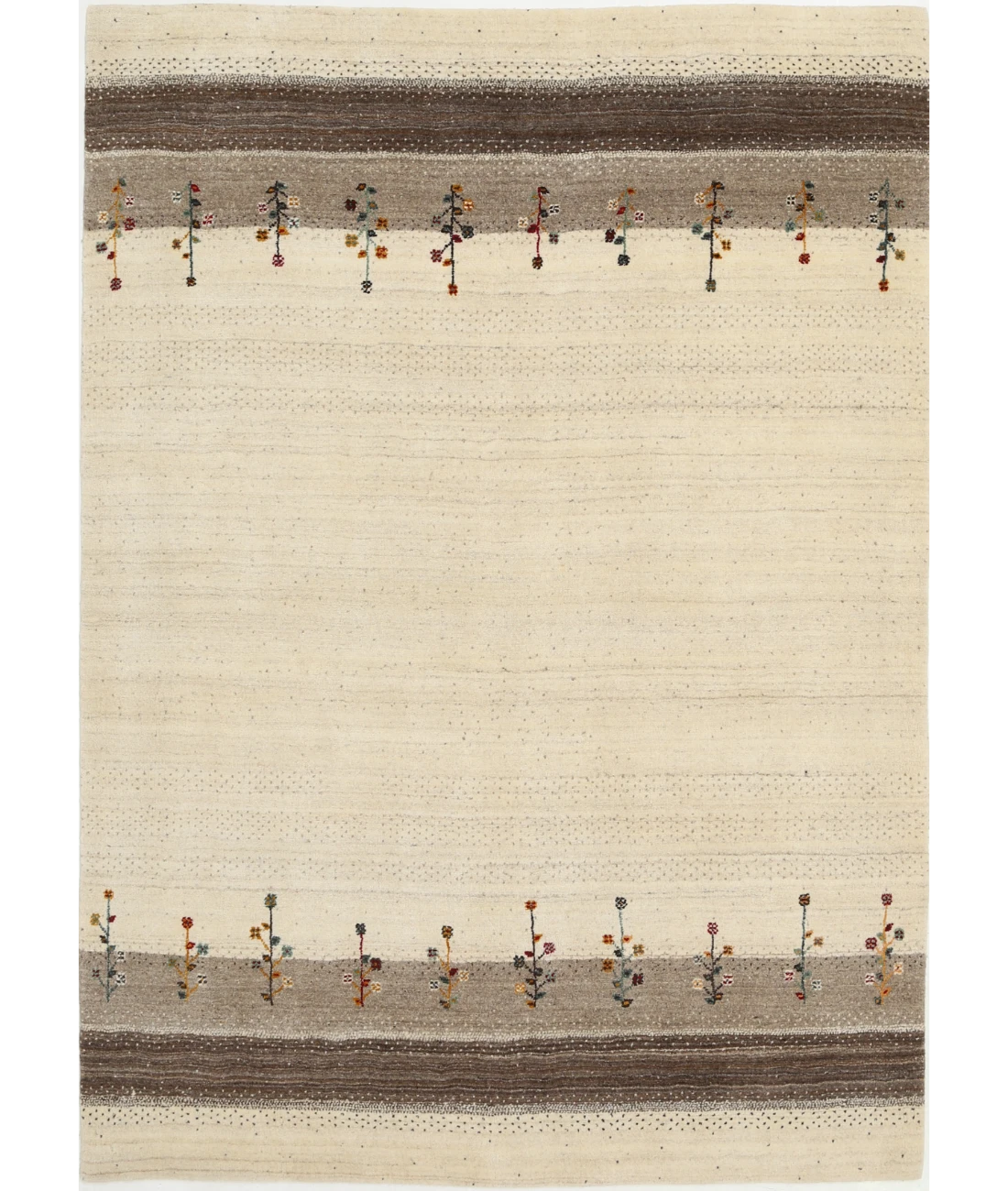 Hand Made Lori Wool Rug 5' 7" X 7' 9" 5' 7" X 7' 9" (170 X 236) / Ivory / Ivory