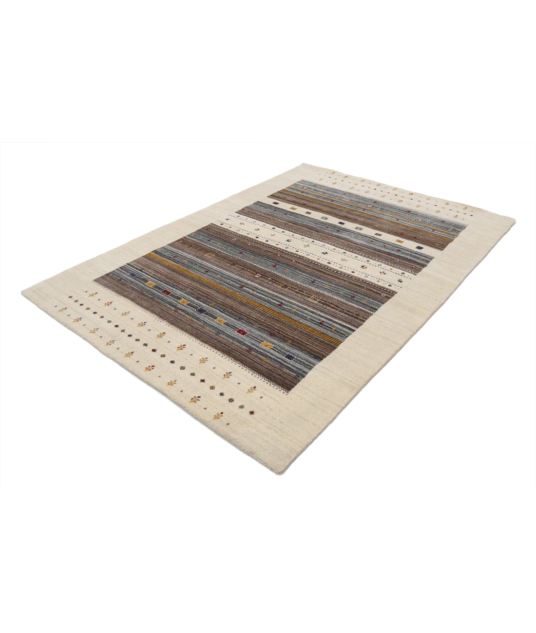 Hand Made Lori Wool Rug 5' 8" X 7' 10" 5' 8" X 7' 10" (173 X 239) / Ivory / Ivory