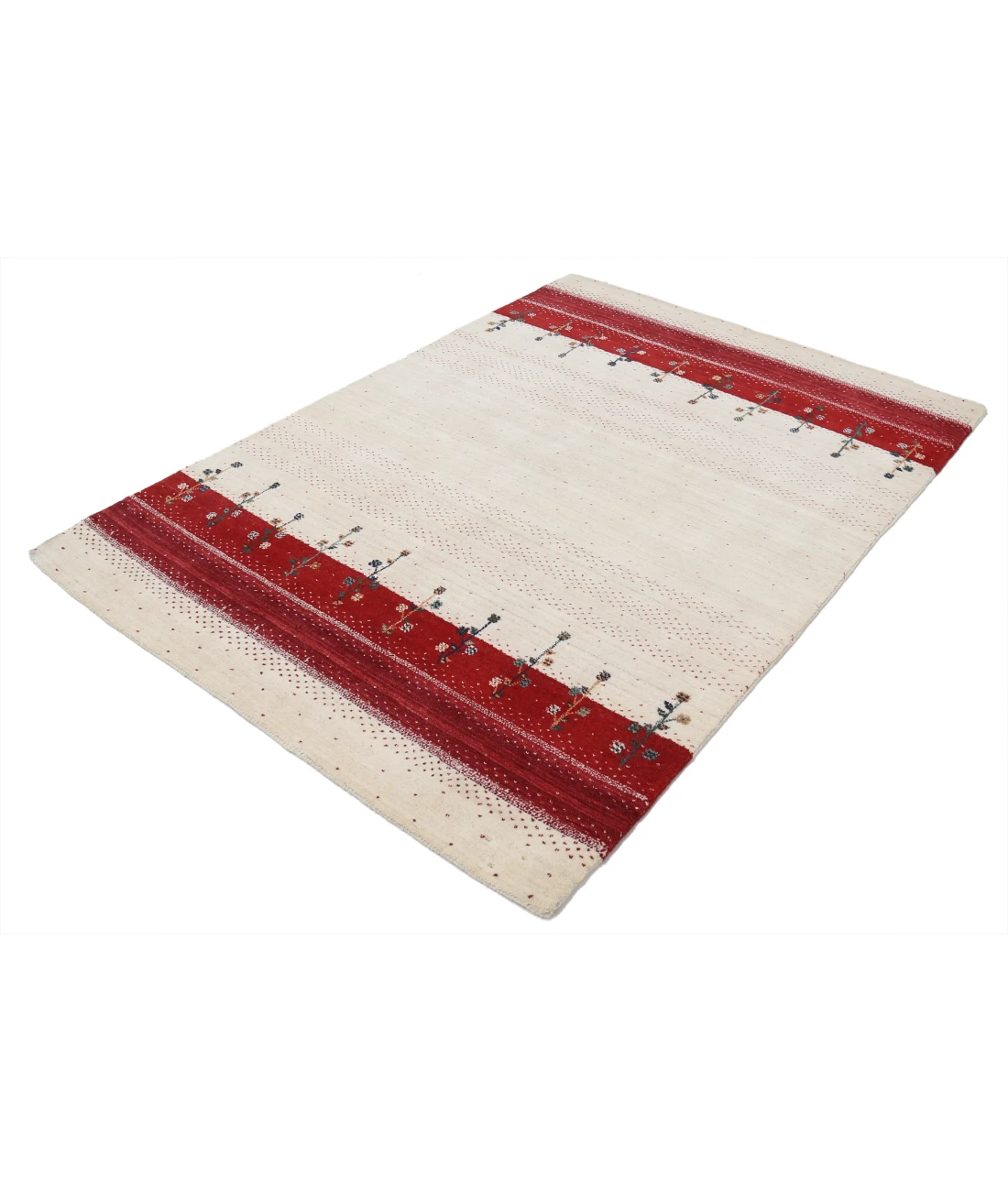 Hand Made Lori Wool Rug 4' 7" X 6' 5" 4' 7" X 6' 5" (140 X 196) / Ivory / Ivory