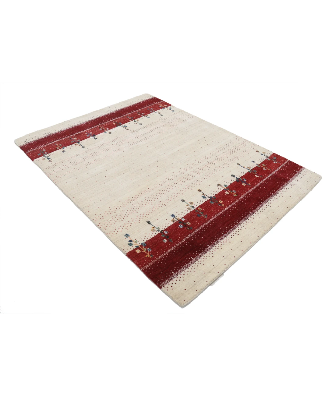 Hand Made Lori Wool Rug 4' 7" X 6' 5" 4' 7" X 6' 5" (140 X 196) / Ivory / Ivory