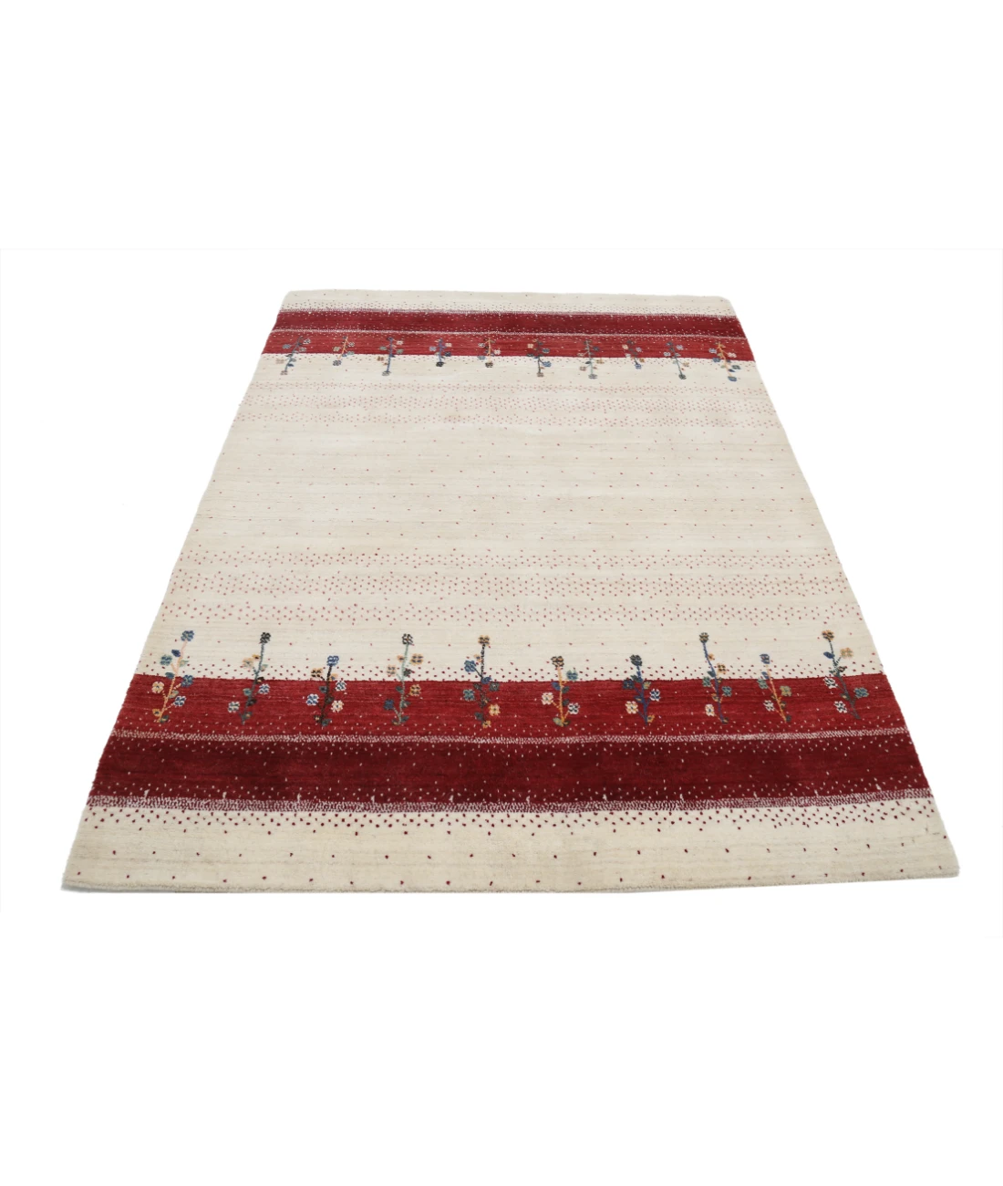 Hand Made Lori Wool Rug 4' 7" X 6' 5" 4' 7" X 6' 5" (140 X 196) / Ivory / Ivory