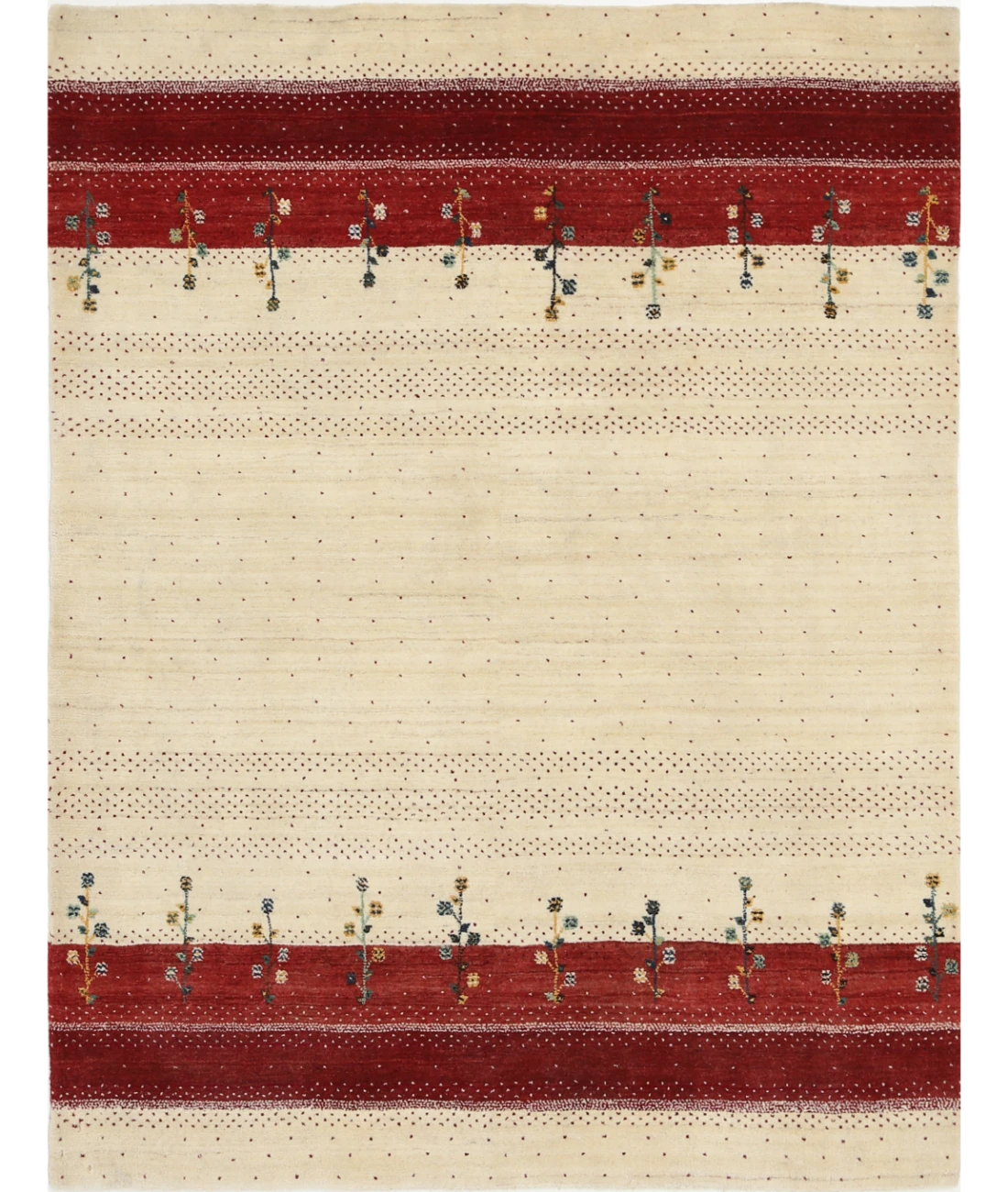 Hand Made Lori Wool Rug 4' 9" X 6' 3" 4' 9" X 6' 3" (145 X 191) / Ivory / Ivory